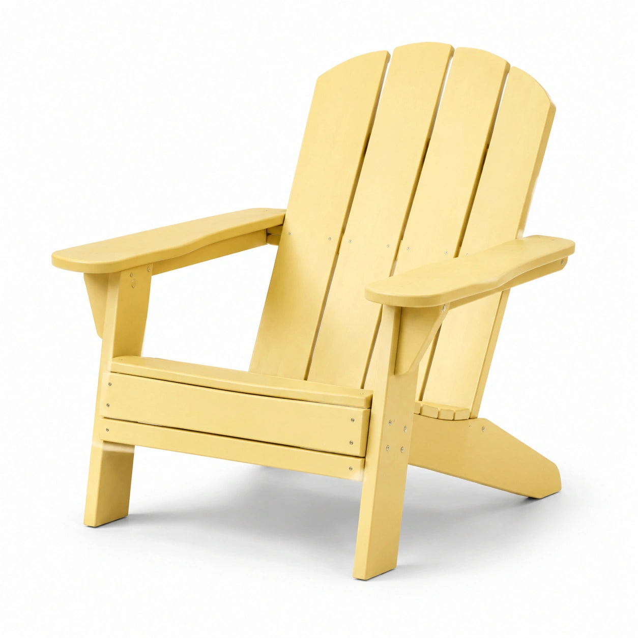 Chaise Adirondack en bois jaune pour extérieur