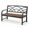 Banc de jardin en acier et bois
