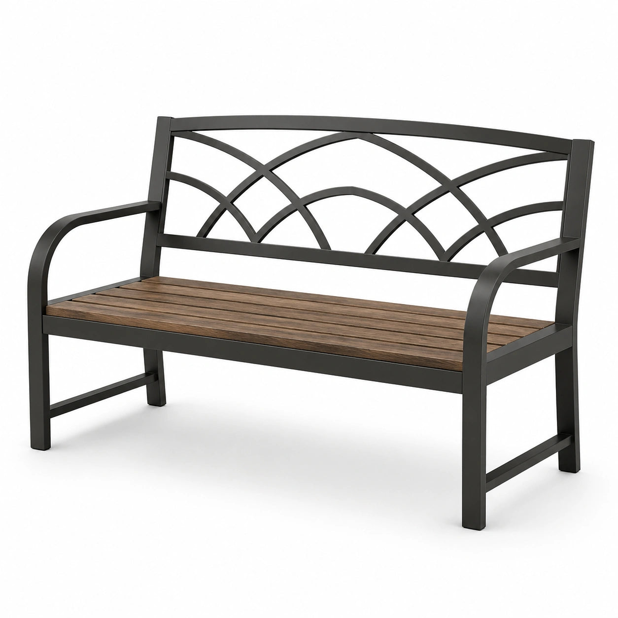 Banc de jardin en acier et bois