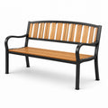 Banc de jardin en bois et métal 125 cm