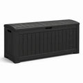 Coffre de rangement extérieur en plastique noir 120x45x60 cm