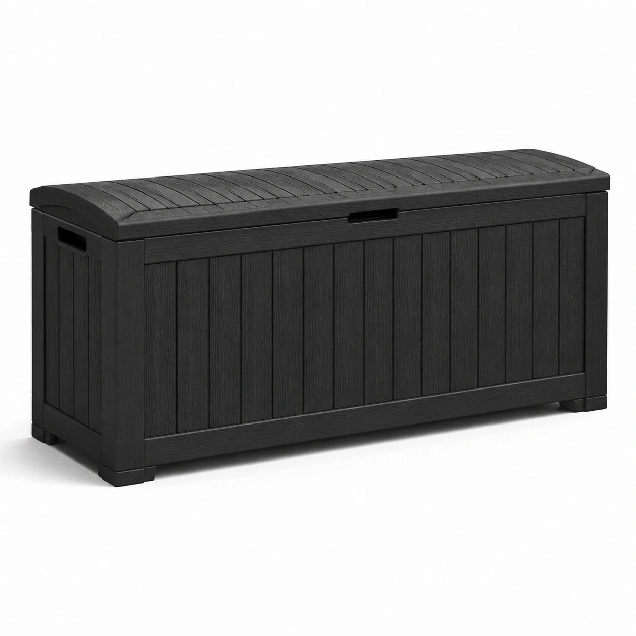 Coffre de rangement extérieur en plastique noir 120x45x60 cm
