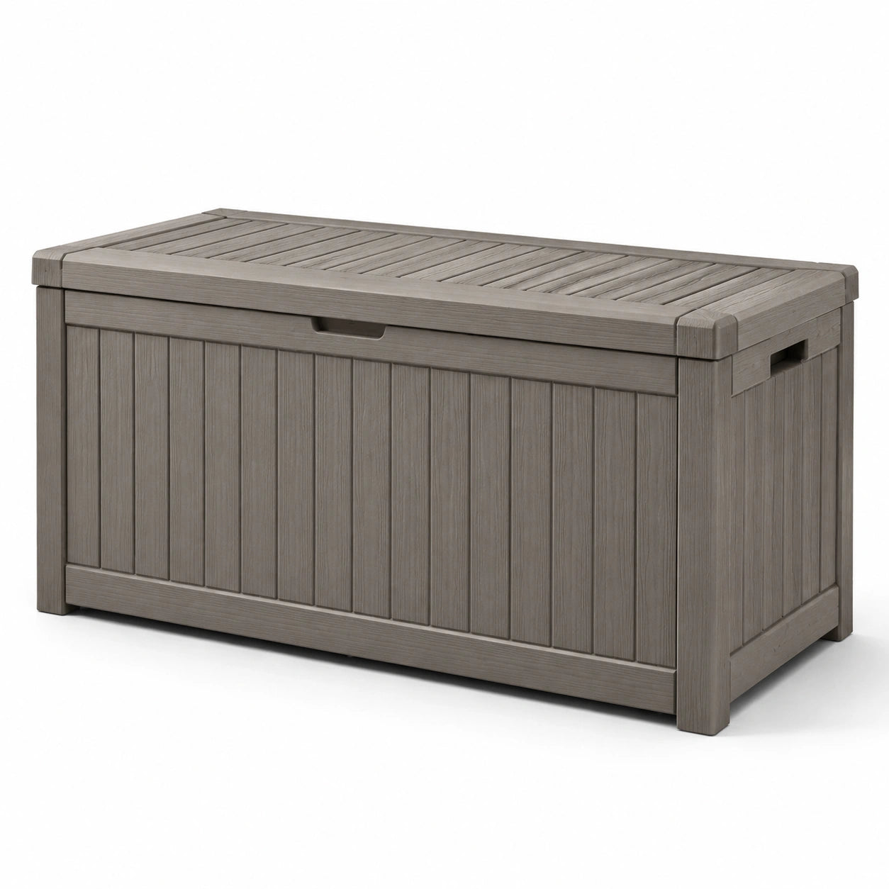 Coffre de rangement en plastique gris 145x60x55 cm