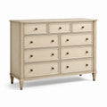 Commode en bois d'érable 9 tiroirs beige